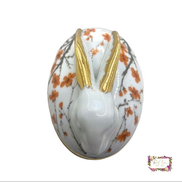 Bunny Rabbit Egg Floral Trinket Box - Picture 8 of 14